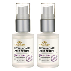 Swanson Hyaluronic Acid Serum bottle, lightweight hydration for daily skincare