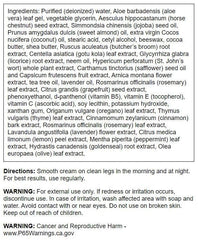 Swanson Leg Vein Essentials Cream label close-up highlighting nourishing formula.