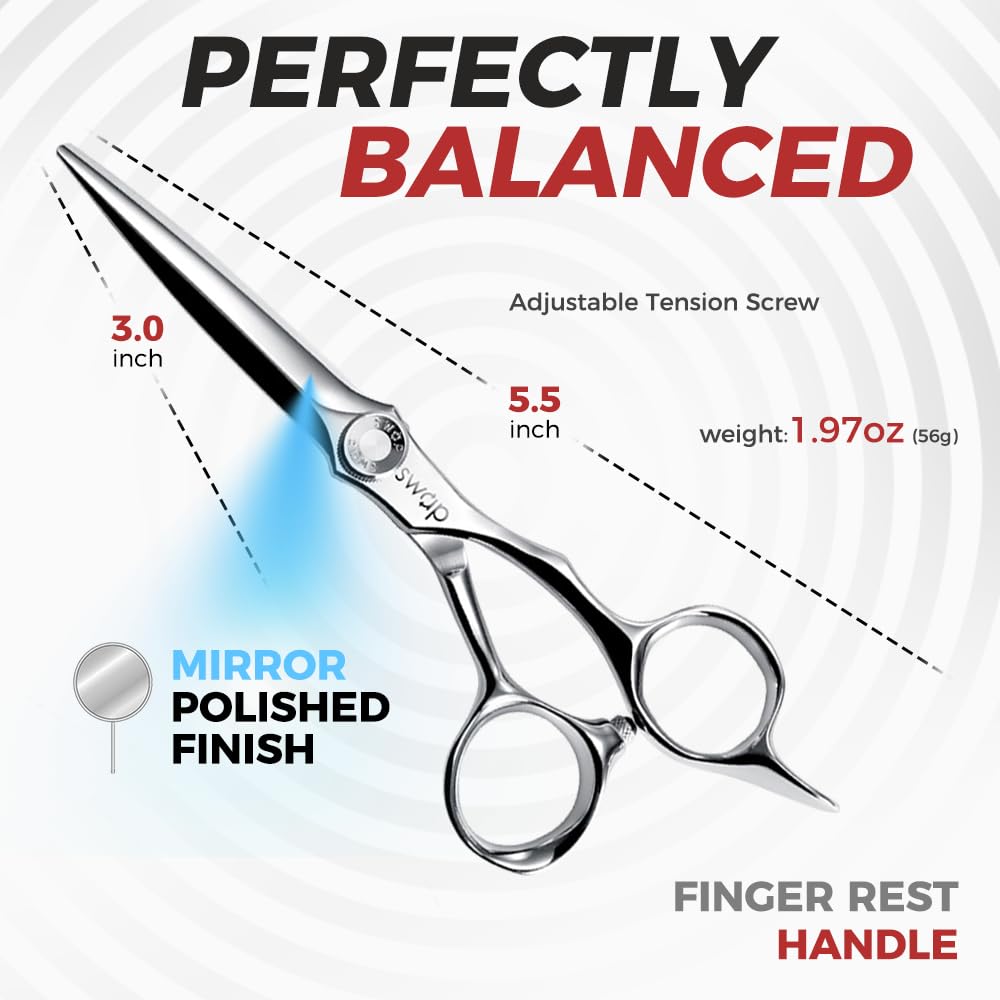 SWAP concave-convex edge delivers smooth, snag-free trims on all hair types