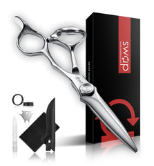 SWAP professional hair cutting scissors with angled blade for precise cuts