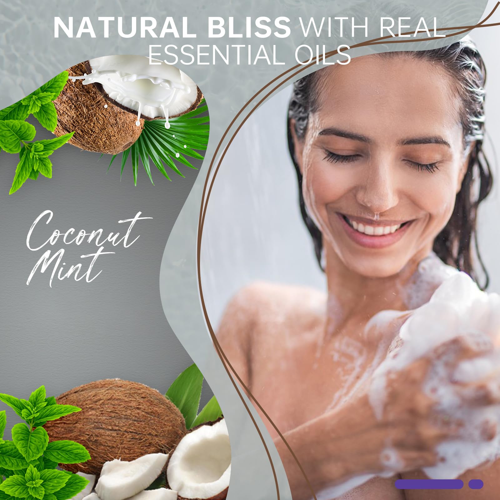 SWCANDY coconut mint steamers release essential oils as they dissolve.