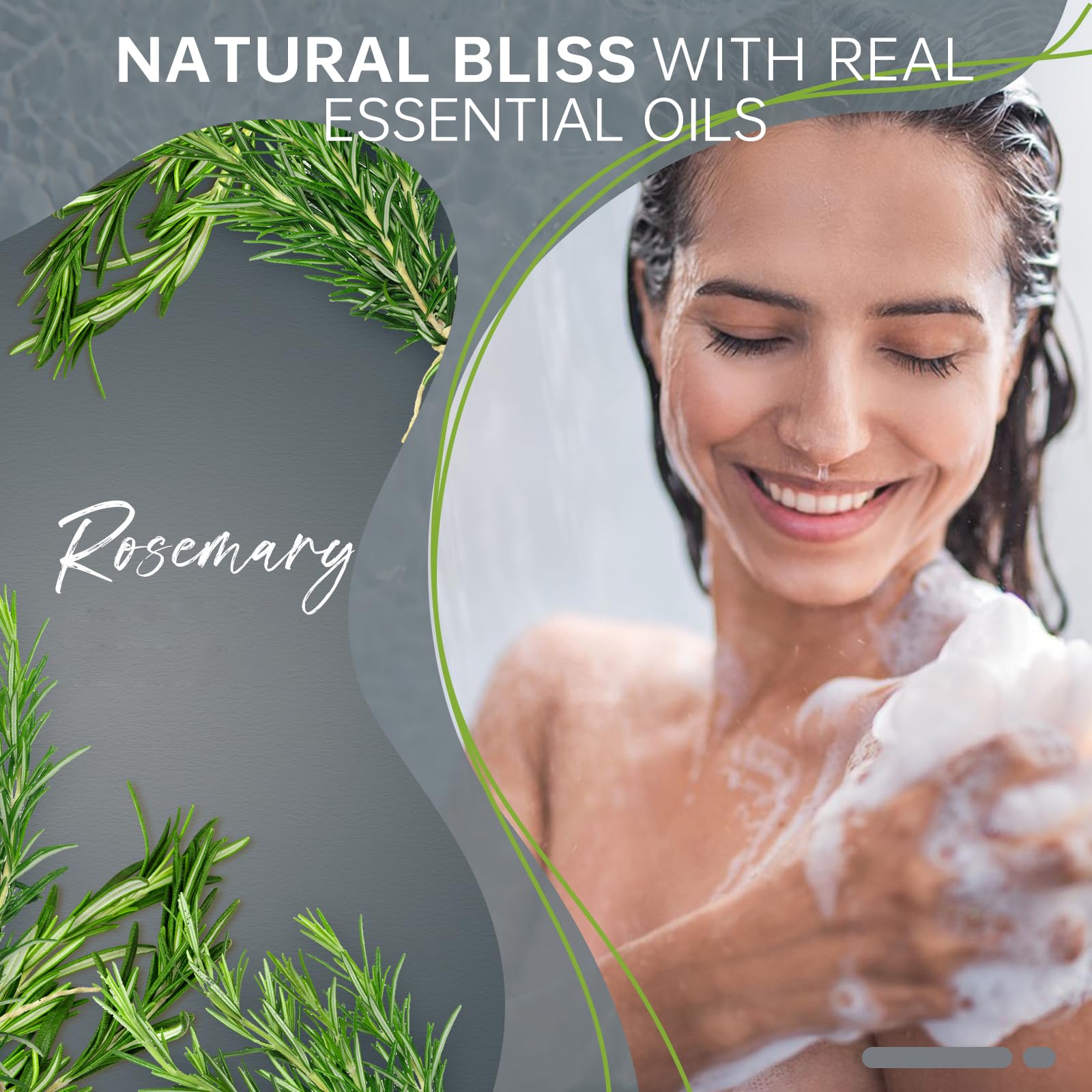 Close-up of SWCANDY rosemary shower steamer with natural oils