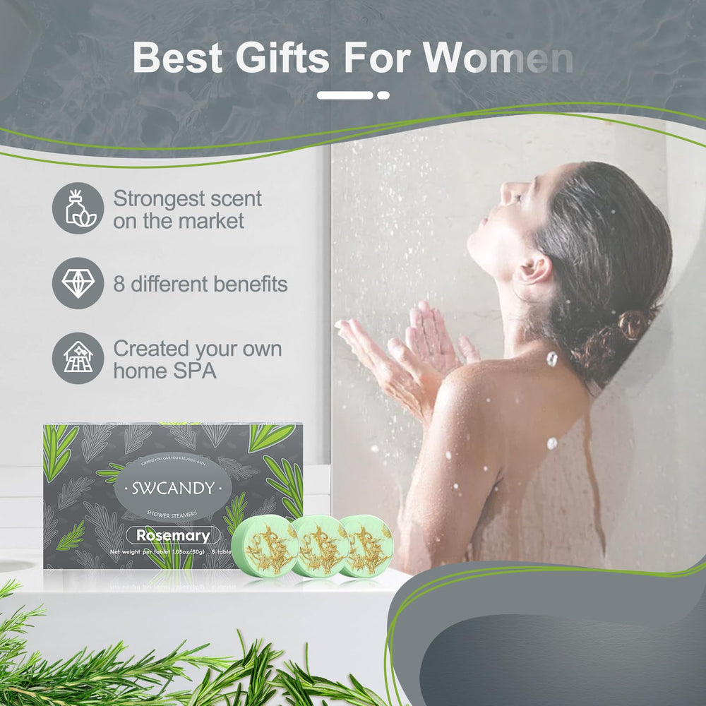 SWCANDY rosemary shower steamer gift box ready for gifting