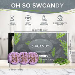 SWCANDY rosemary shower steamer in shower releasing aroma