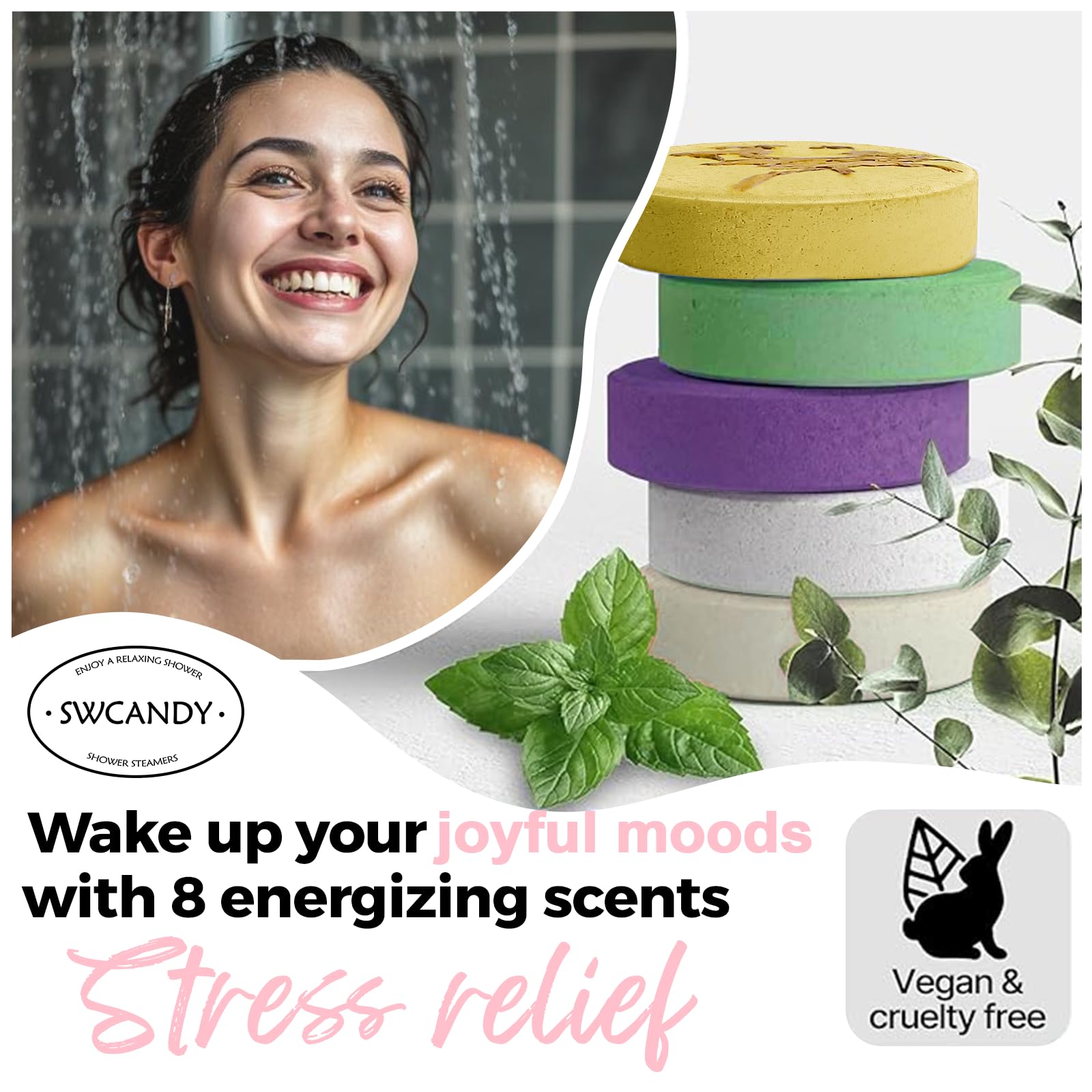 SWCANDY fruity scents steamers evoking a refreshing mood.
