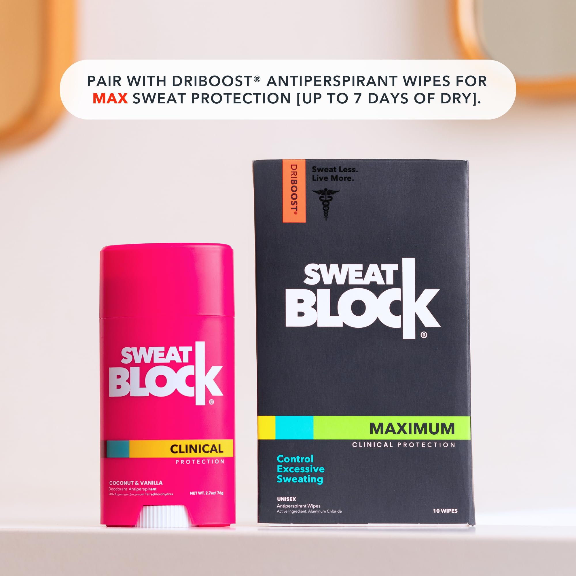 Deodorant in use during a workout delivering lasting freshness.