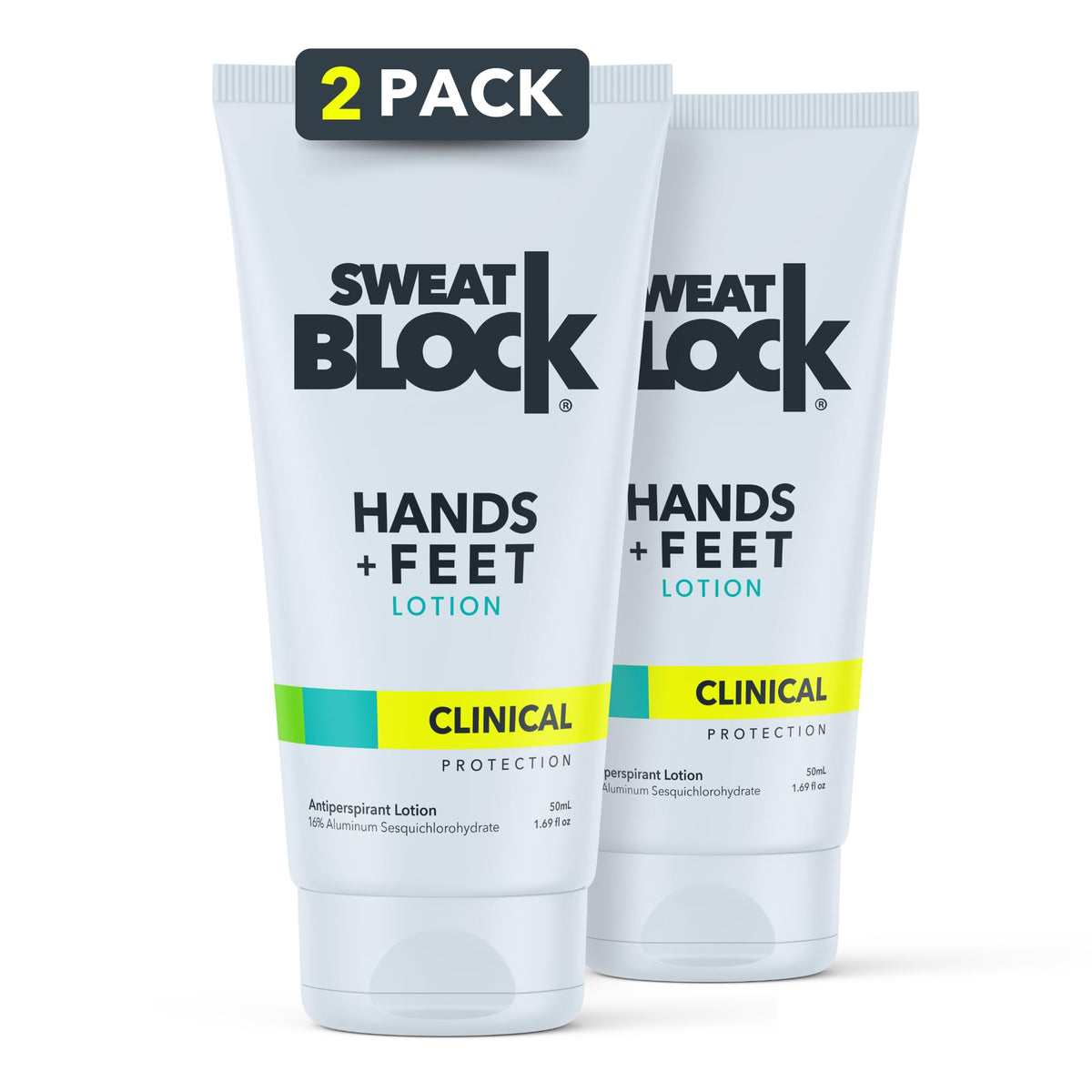 SweatBlock hand-lotion application for dry palms and confident handshakes.