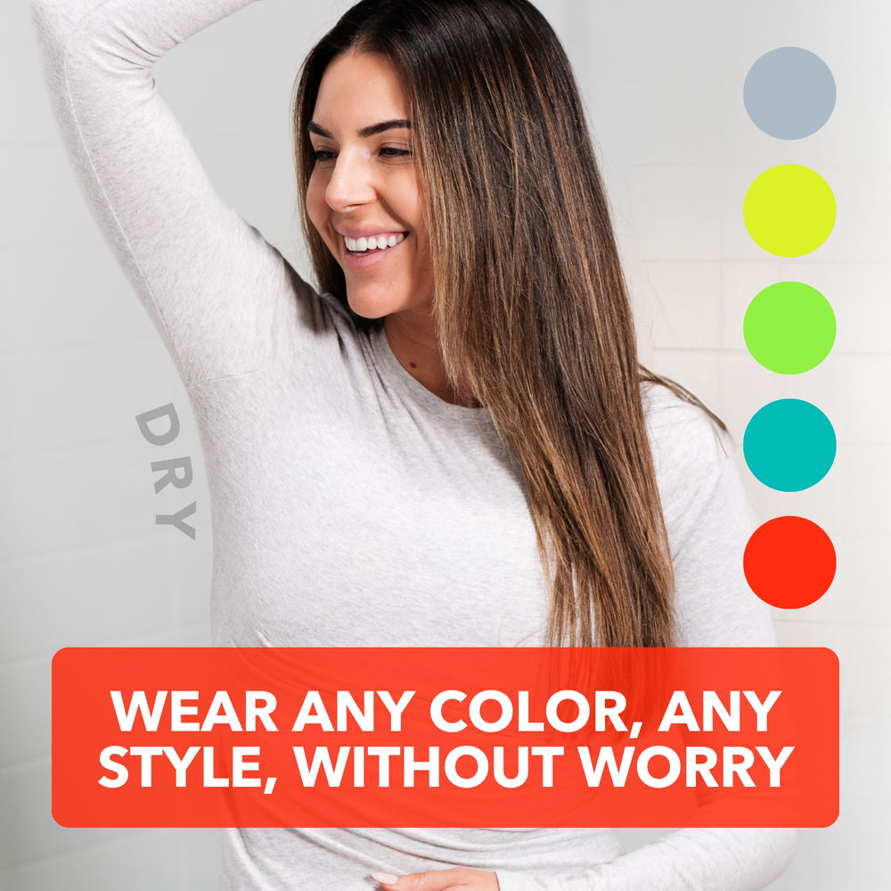 Lifestyle shot showing day-to-night protection with SweatBlock.