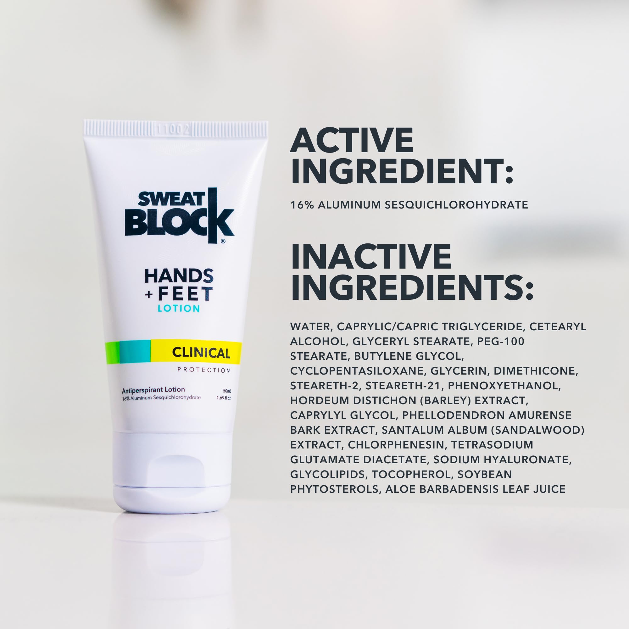 SweatBlock odor-control in shoes and socks for all-day freshness.