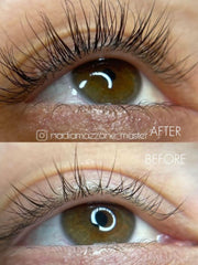 SWEED applicator brush applying serum to lashes with precise coverage