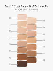Application with brush of SWEED Glass Skin Foundation for seamless blend