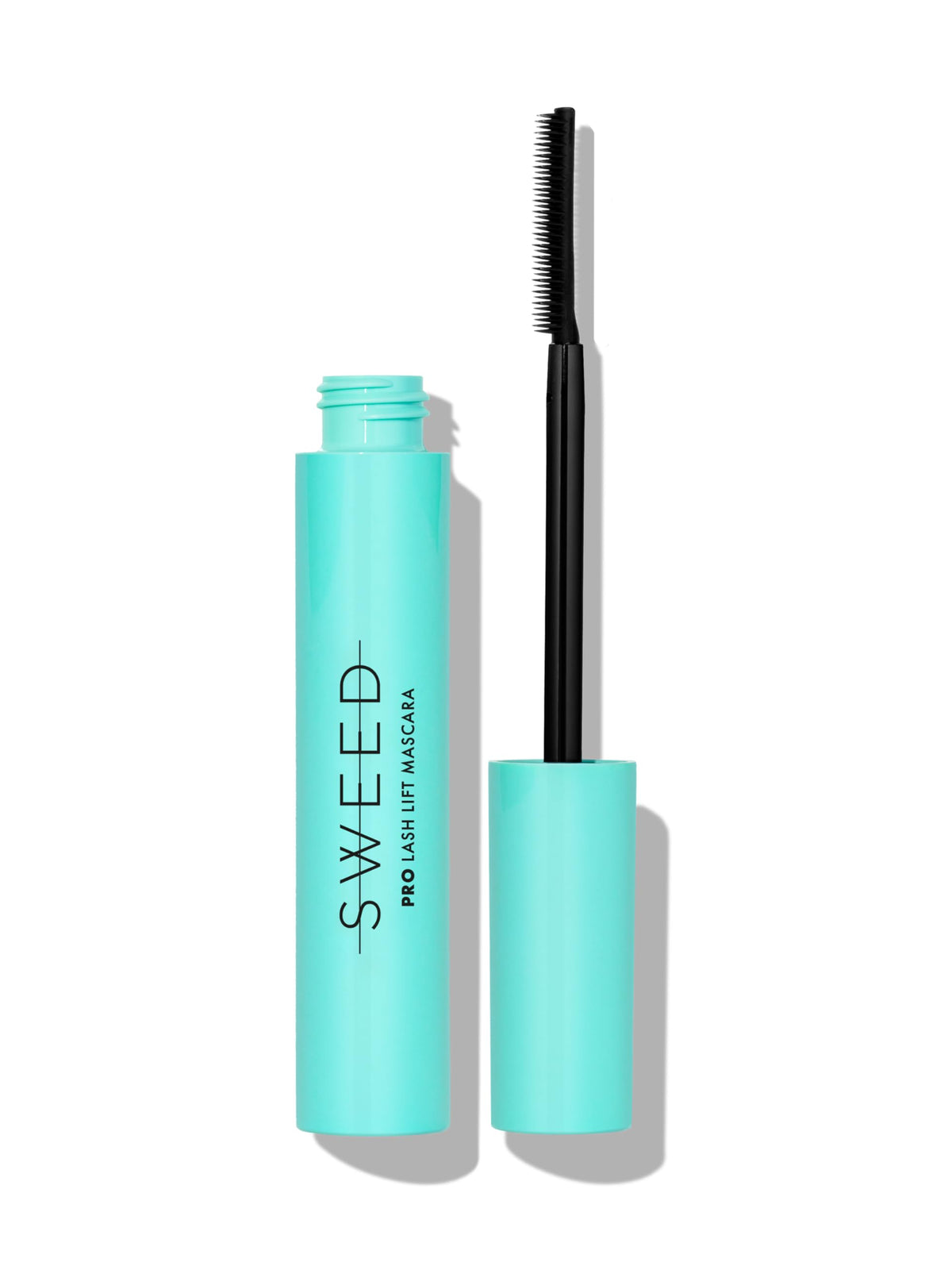 SWEED Lash Lift Mascara wand closeup showing precise lift at the roots.