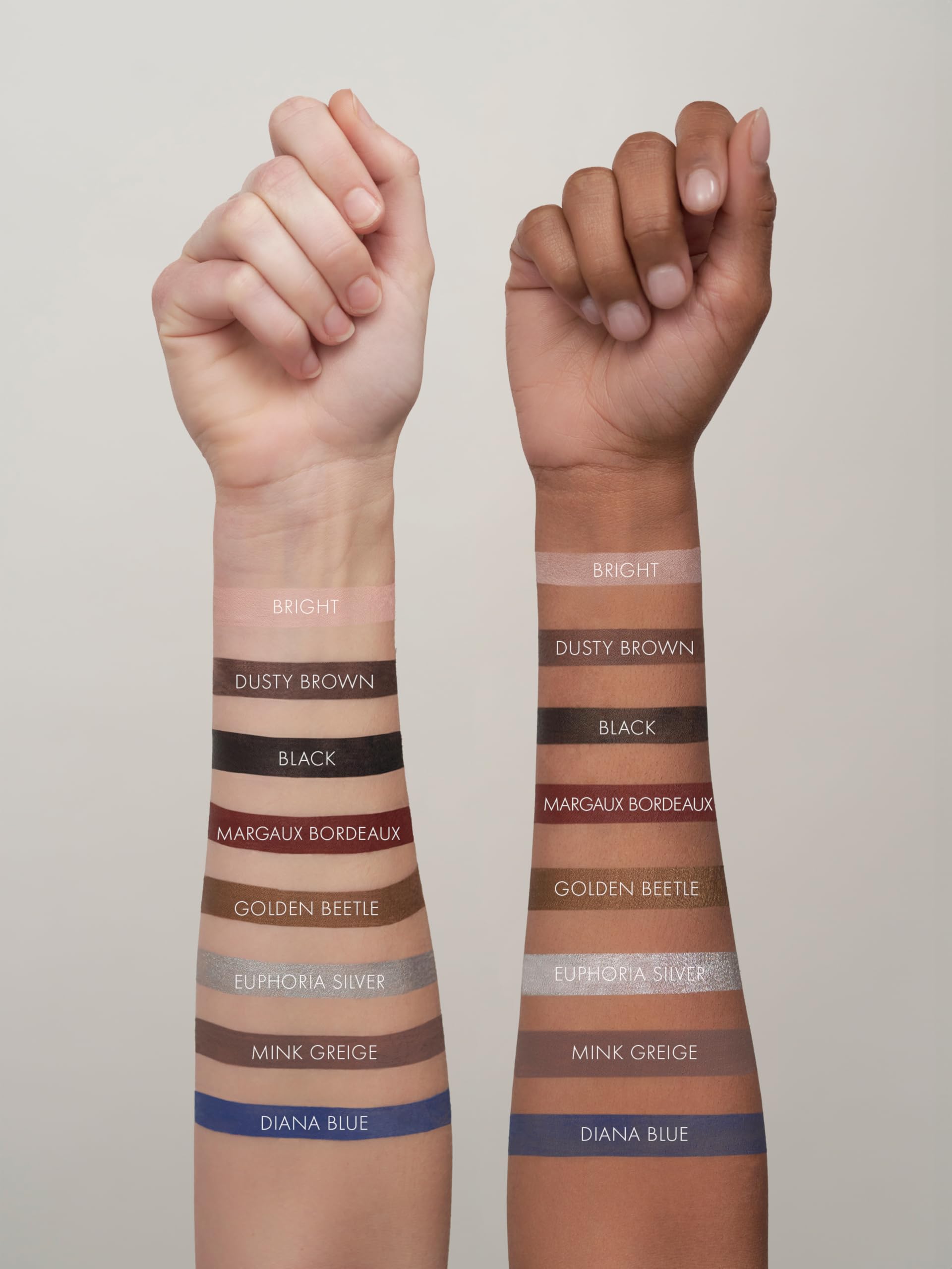 Sweed satin eyeliner long-wear formula stays through day with minimal smudge.