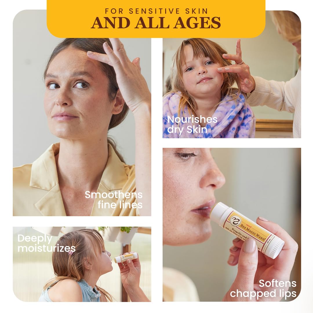 Sweet Bee Naturals Magic Wand demonstrates use on dry skin