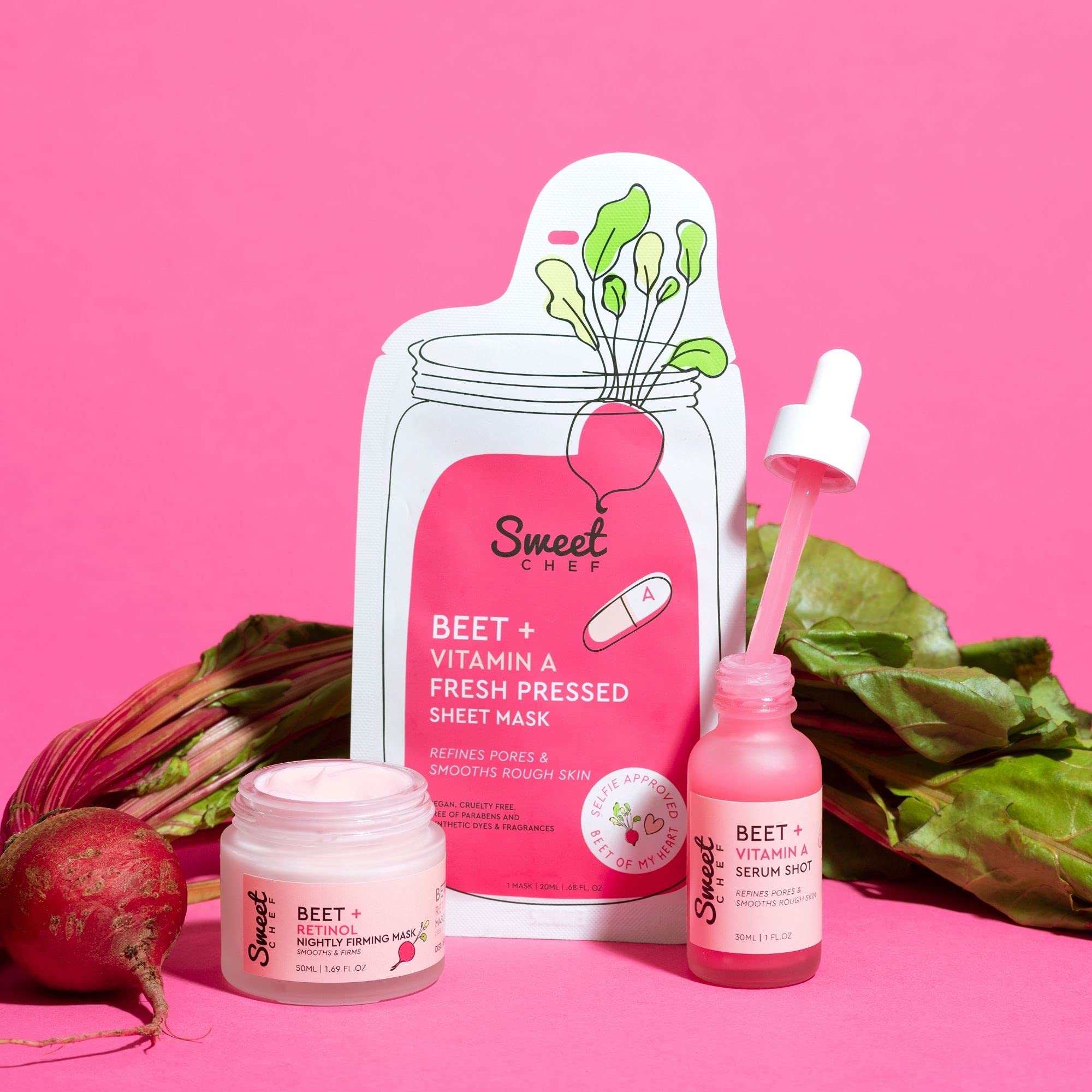Sweet Chef Vegan overnight care visual highlighting gentle nourishment.