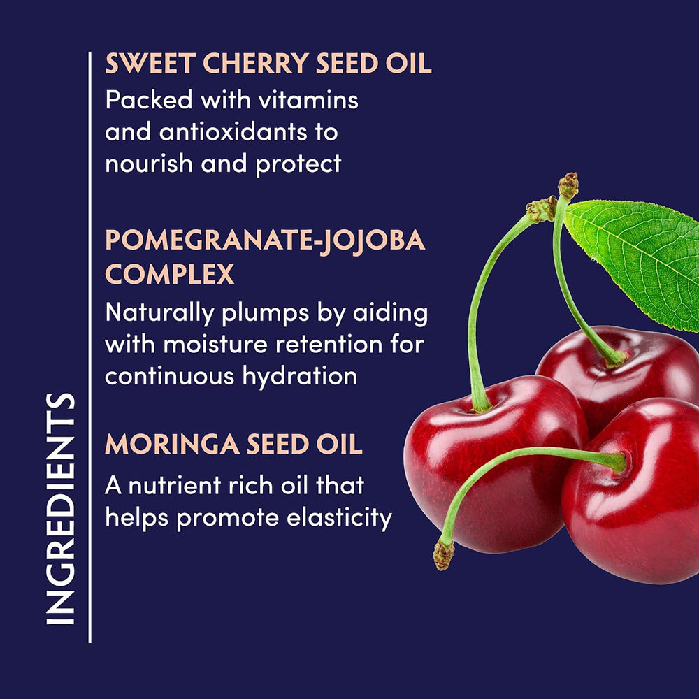Naturopathica Sweet Cherry Seed Oil close-up showing nourishing lip care.