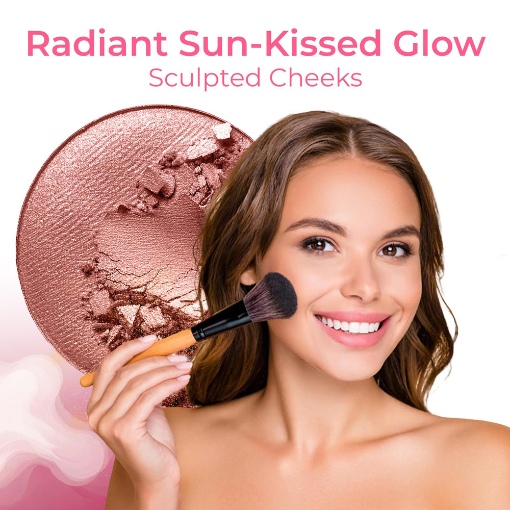 Sweet Face Minerals 10-piece brush set enables precise application and blending.