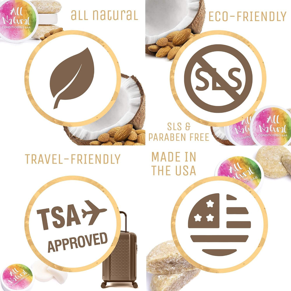 Sweet & Sassy 3 Shampoo Bar travel pack showing compact, airport-friendly packaging.