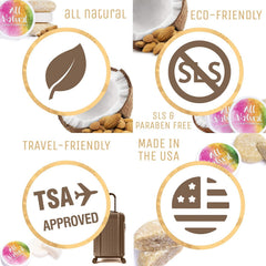 Sweet & Sassy 3 Shampoo Bar travel pack showing compact, airport-friendly packaging.