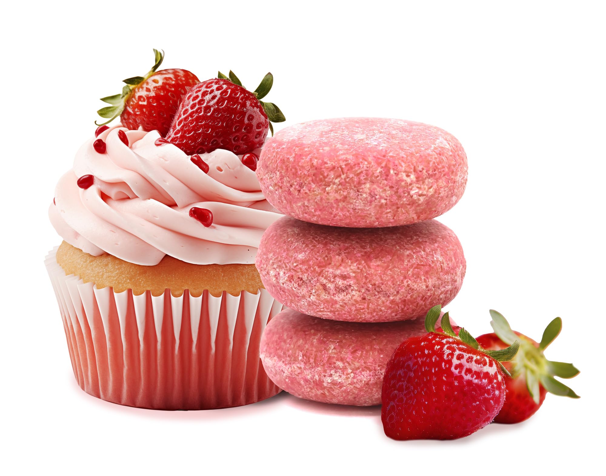 Sweet & Sassy 3 Shampoo Bars bundle close-up, eco-friendly cleansing for hair.