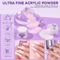 SWEET TREND Nail tips white and clear for sturdy nail extensions