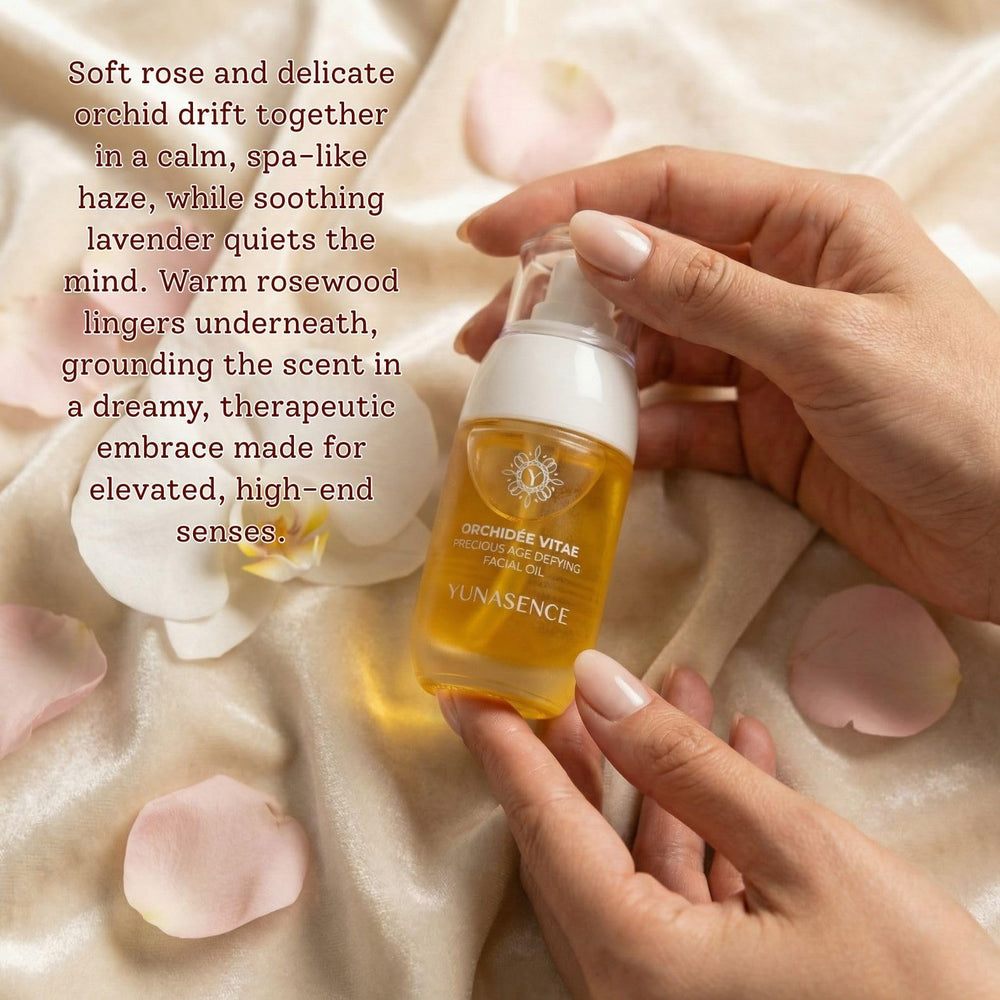 Sweetsation Therapy YUNASENCE ORCHIDEE VITAE argan oil silhouette suggests deep nourishment
