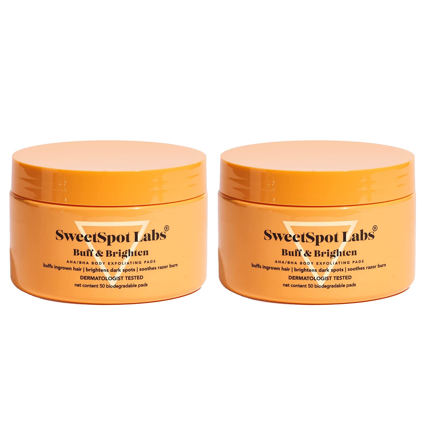 SweetSpot Labs Buff & Brighten daily pads pack for gentle exfoliation and smoother skin