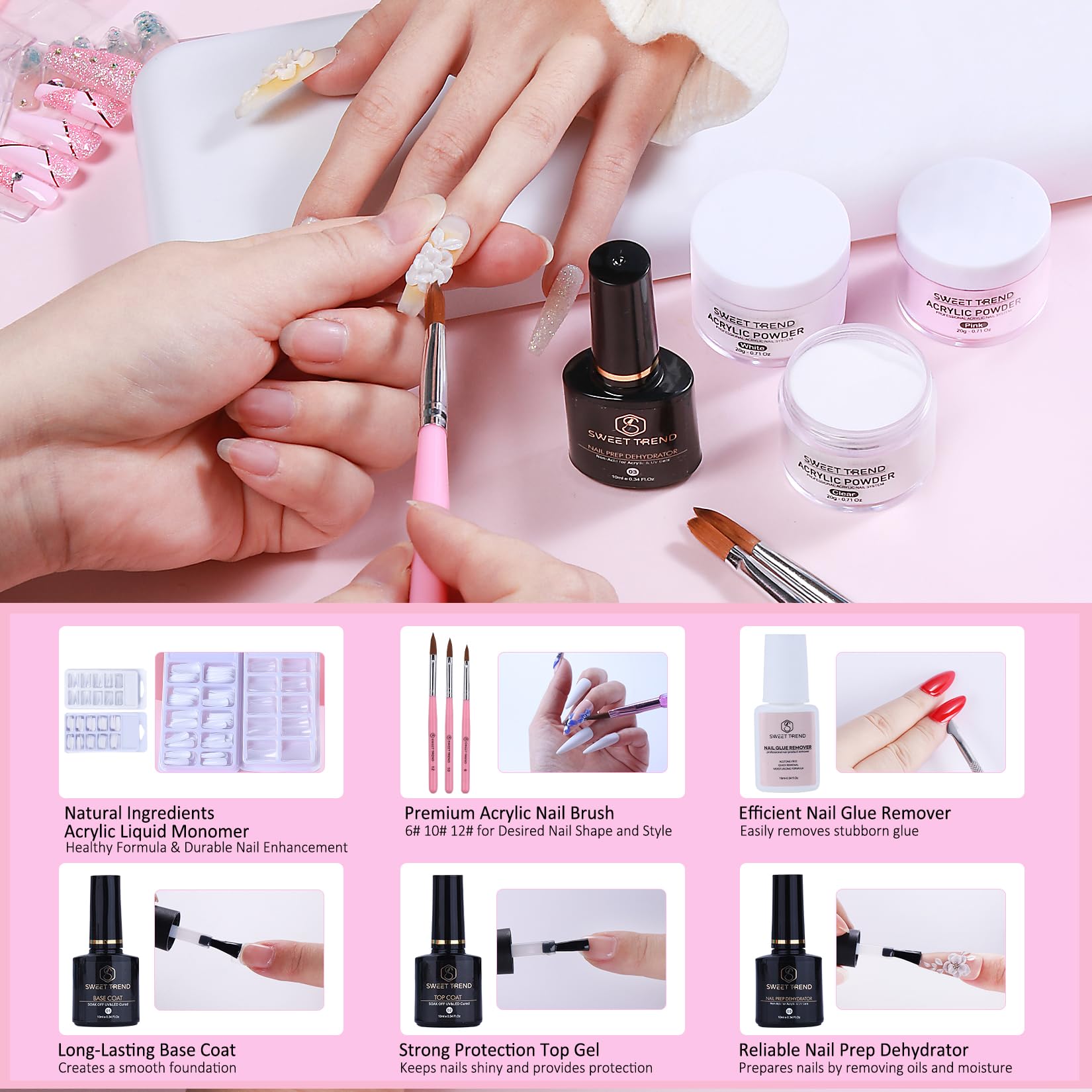 SWEET TREND 100 nail tips and 100 dual nail forms for versatility