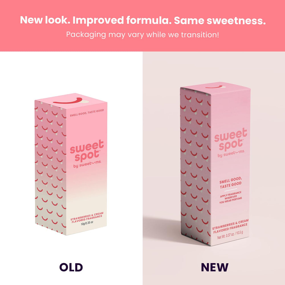 Elegant packaging of SweetSpot perfume stick signals premium experience.