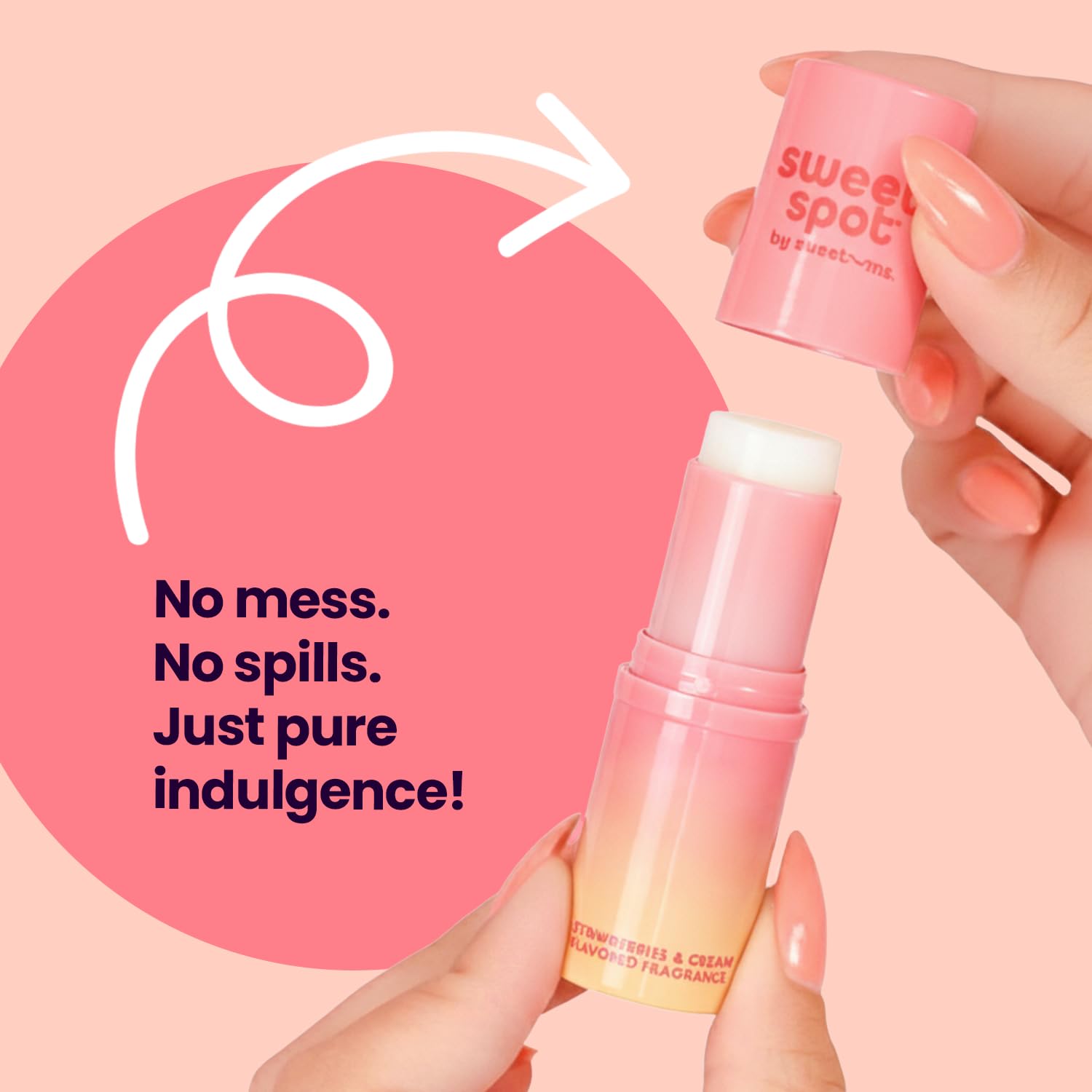 SweetSpot applied to wrist for pulse-point fragrance.