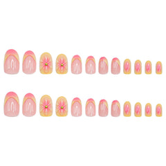 SWEKKE almond nails crafted from durable acrylic for lasting shine.