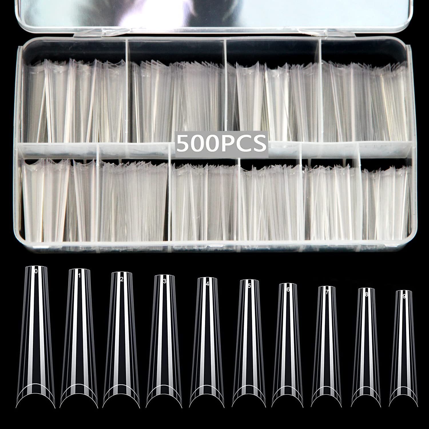 Swetidy flat-tip coffin nails enable quick shaping and secure adhesion.