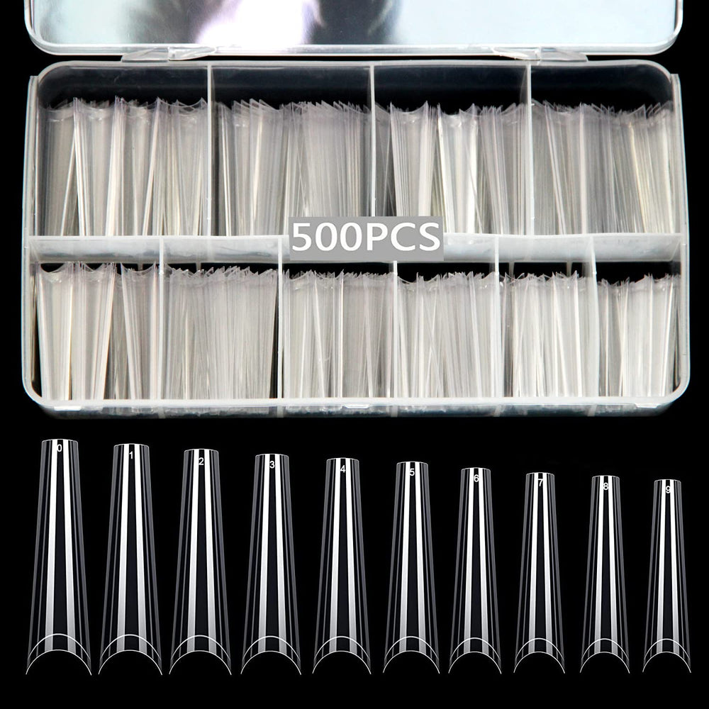 Swetidy flat-tip coffin nails enable quick shaping and secure adhesion.