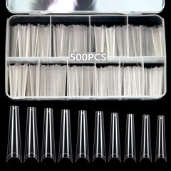 Swetidy flat-tip coffin nails enable quick shaping and secure adhesion.