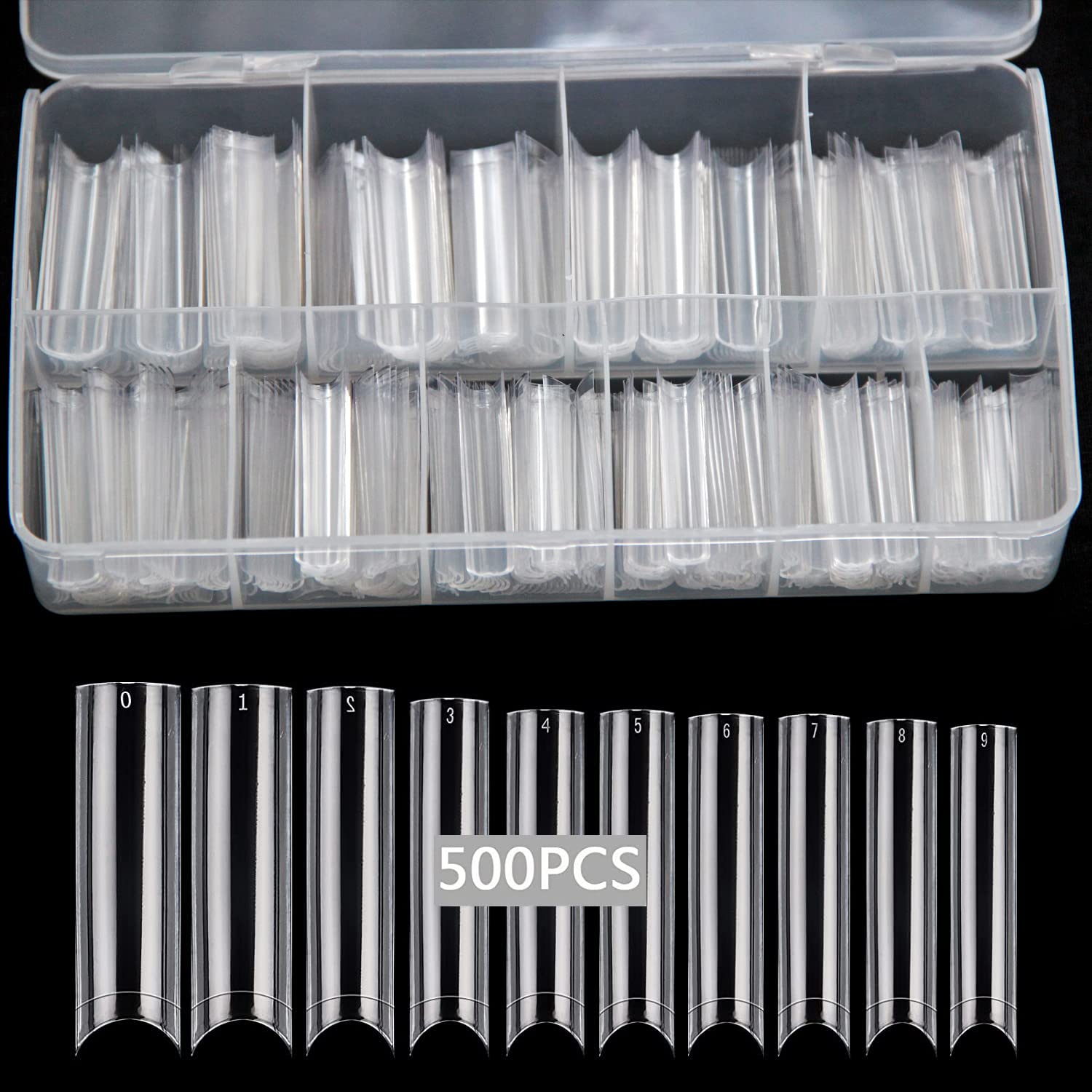 SWETIDY XXL clear nail tips for quick adhesion and smooth finish