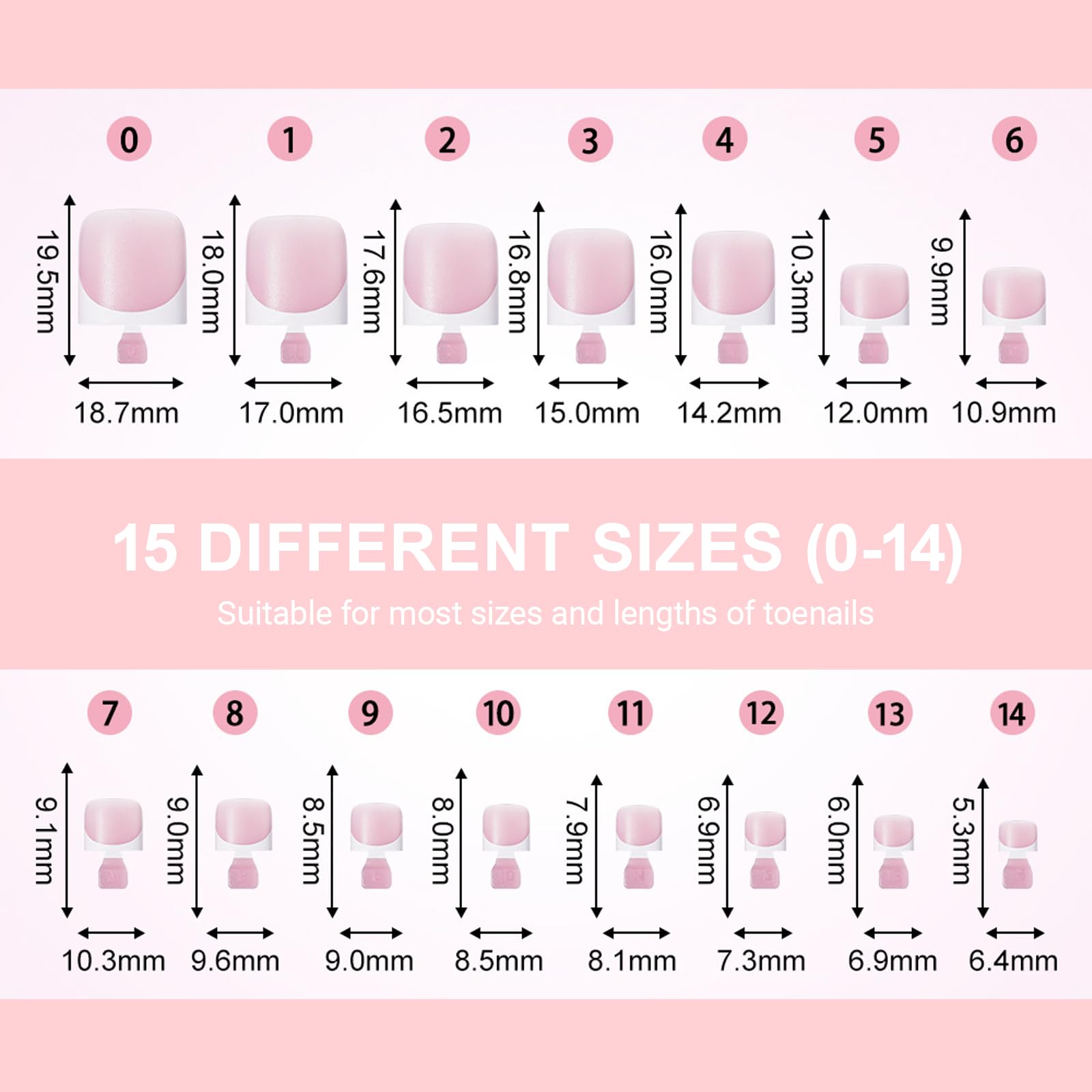 SWETIDY 15 sizes ensure comfortable fit for varying big toe beds