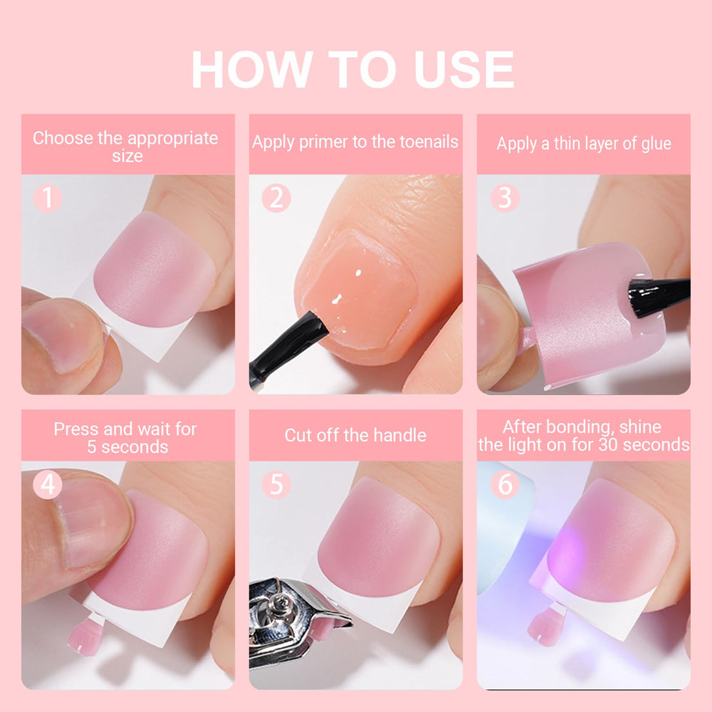 SWETIDY 150pcs box provides ready-to-wear toe tips for quick refreshes