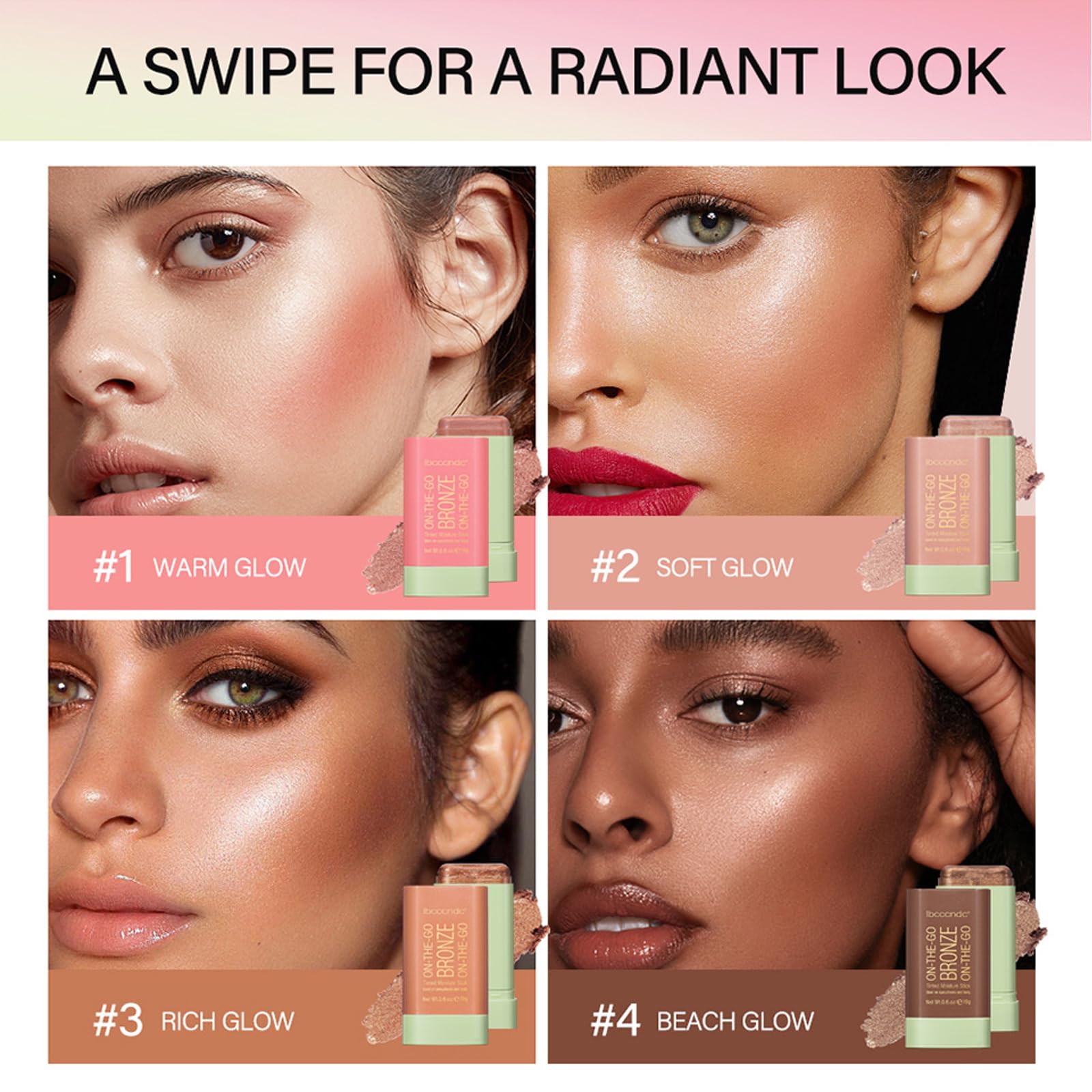 SWETIYOU bronzer stick blends easily with fingers for seamless finish.