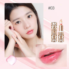 SWETIYOU golden hollow tube lip balm displays premium packaging and lasting color