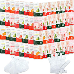 Swiffen 48-piece hand and foot mask set for at-home spa hydration.