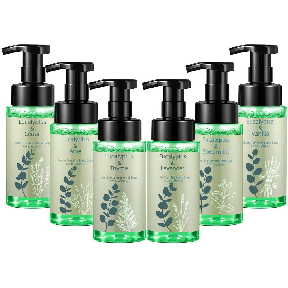 Swiffen eucalyptus mint foaming hand soap with pump delivers refreshing cleanse and moisture.