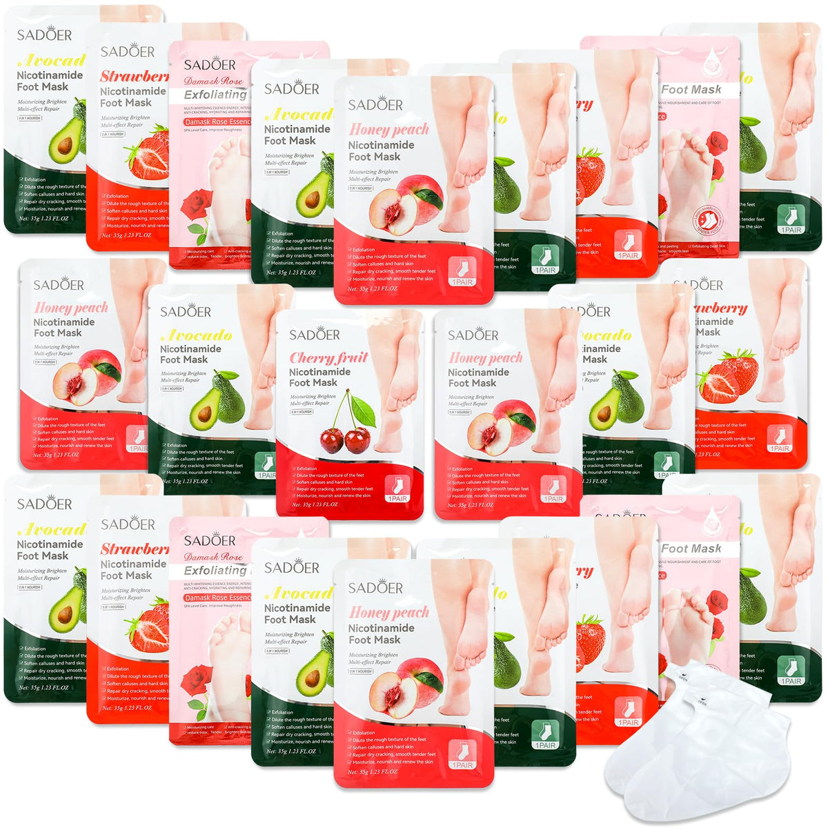 Swiffen cherry foot mask for deep hydration and soft feet at home