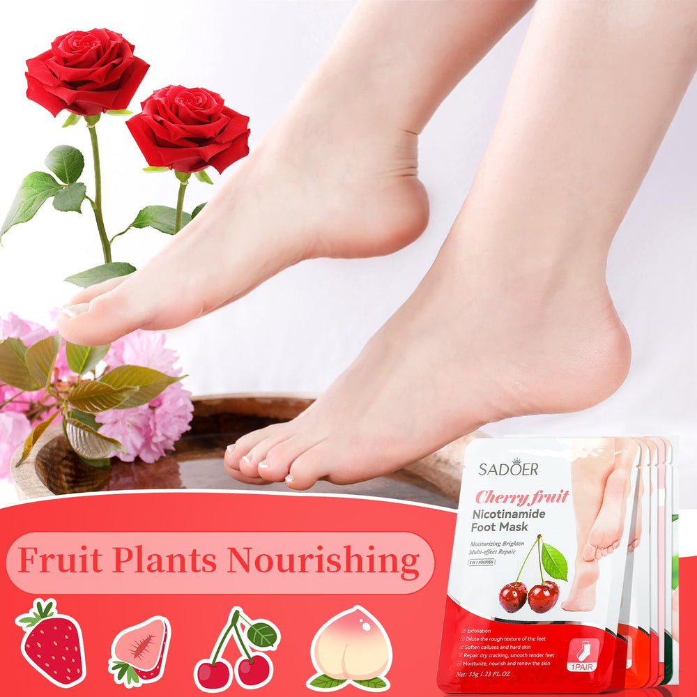 Swiffen rose foot mask for delicate moisture and spa-like pampering