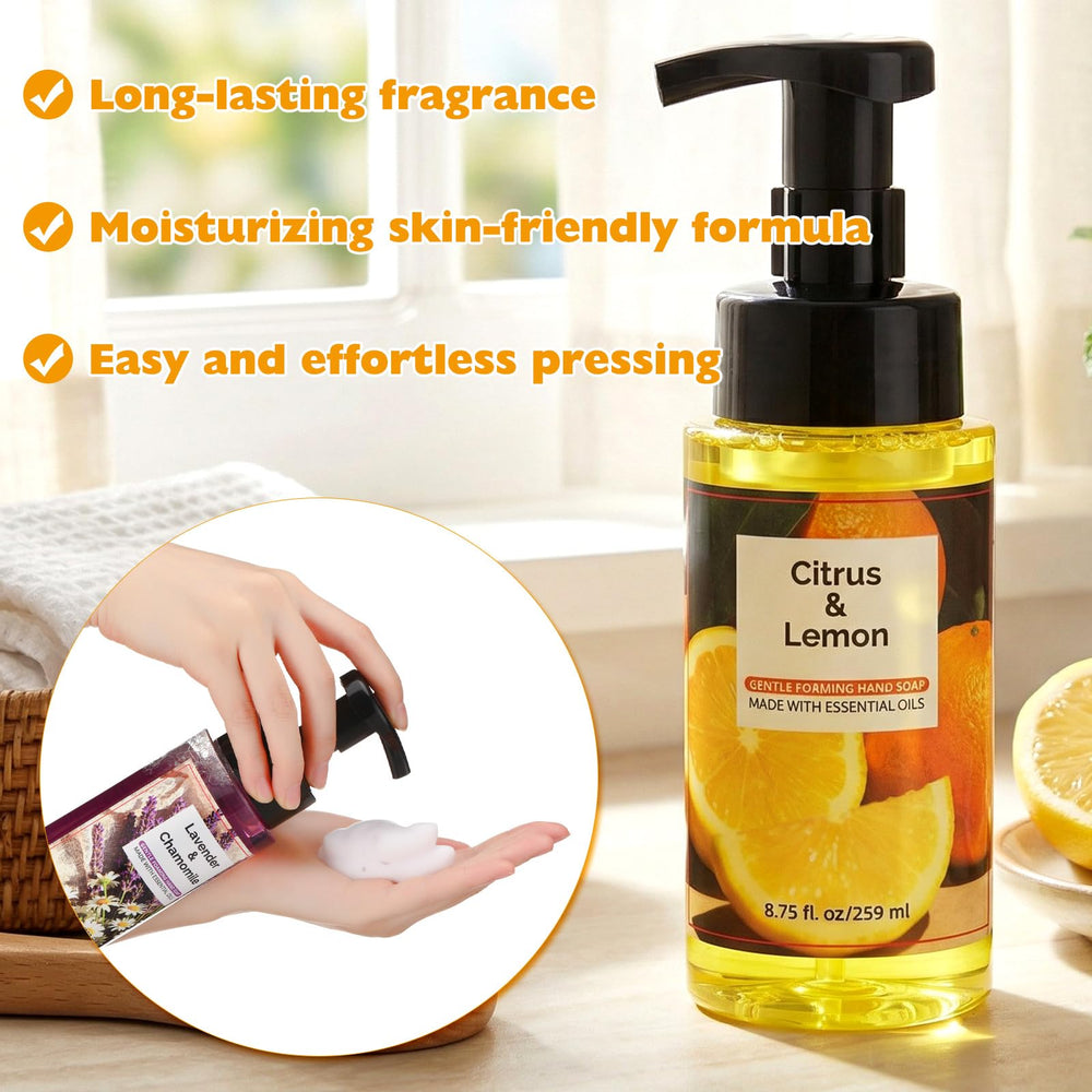 Swiffen mango coconut fragrance bottle close-up highlights refreshing foam for family use