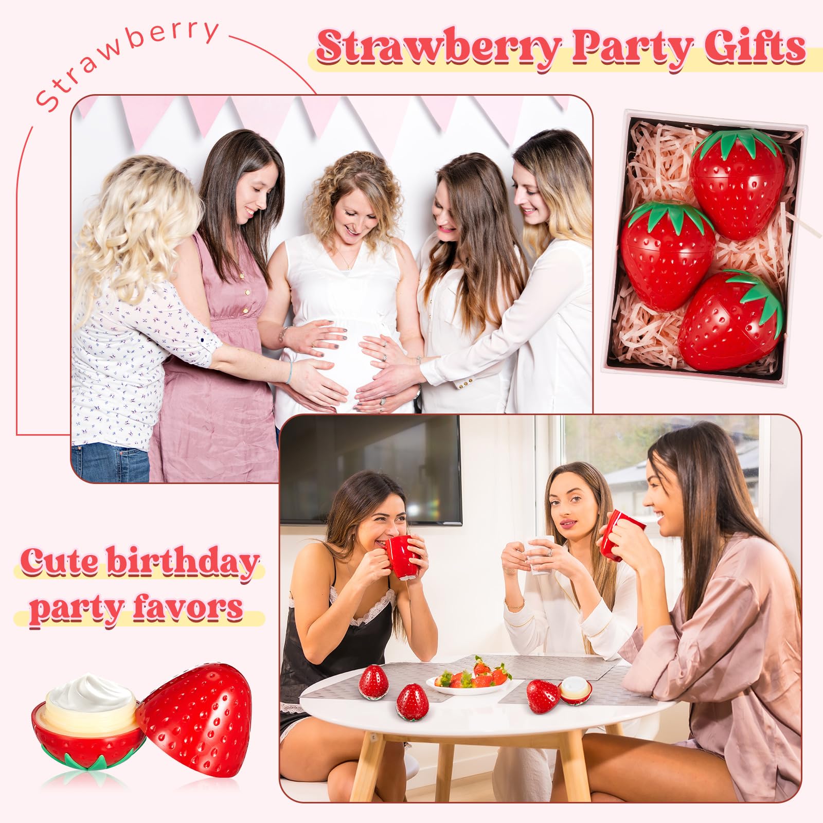 Swiffen strawberry hand cream label emphasizes fragrance and ingredients.