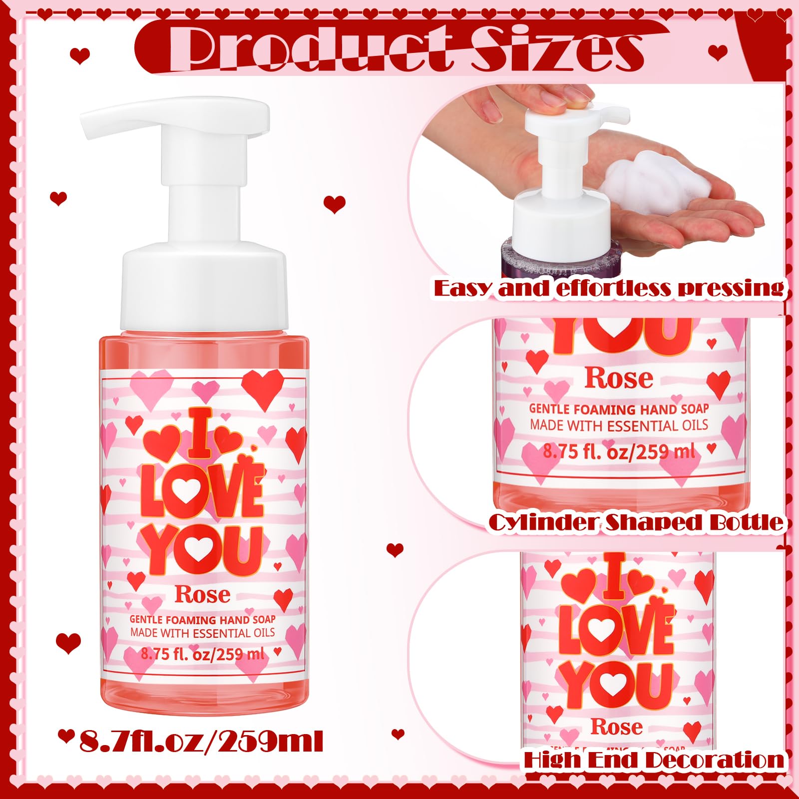 Swiffen Valentine Lavender Chocolate foaming soap with pump for calming hand cleansing