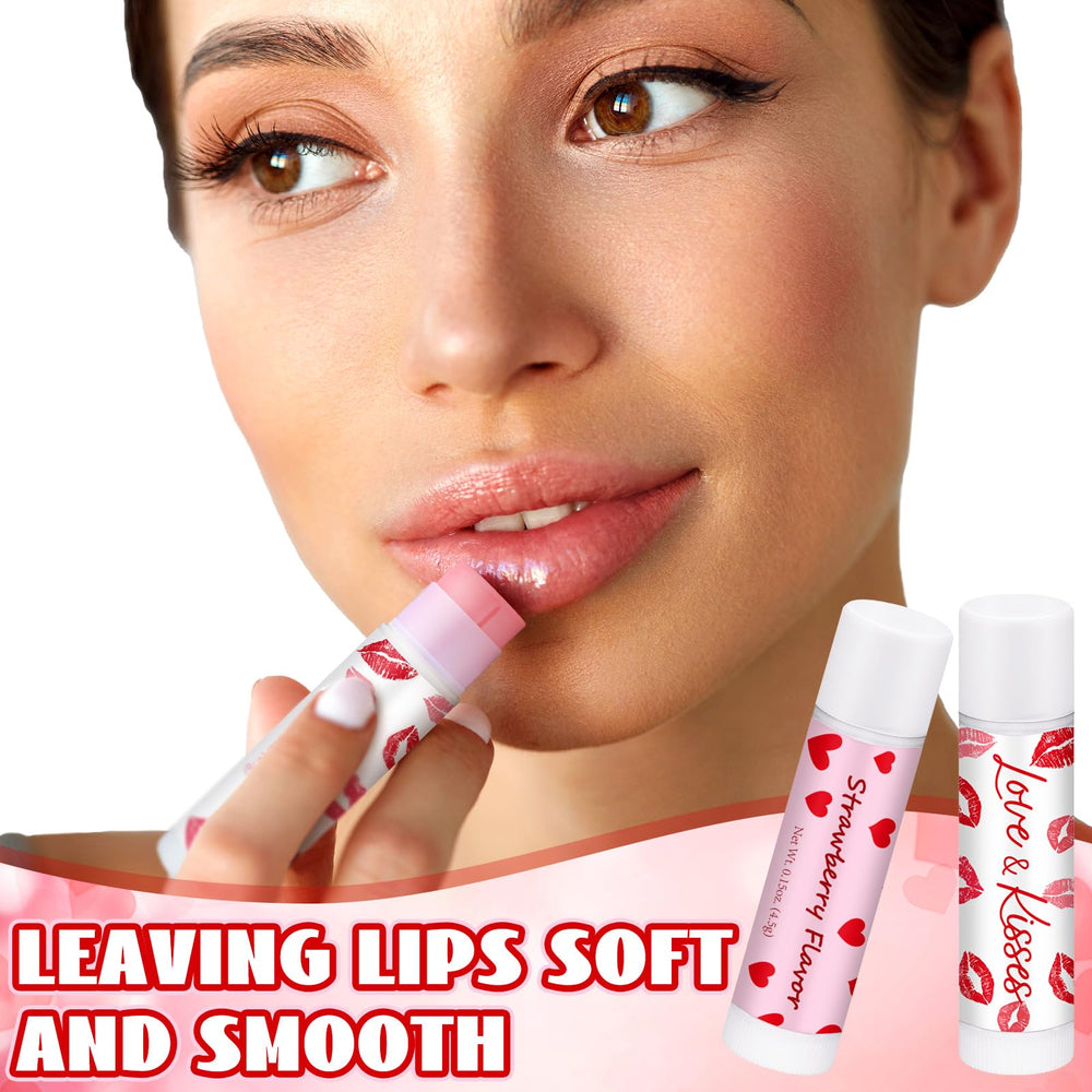 Swiffen strawberry lip balm with fruity scent and hydration.