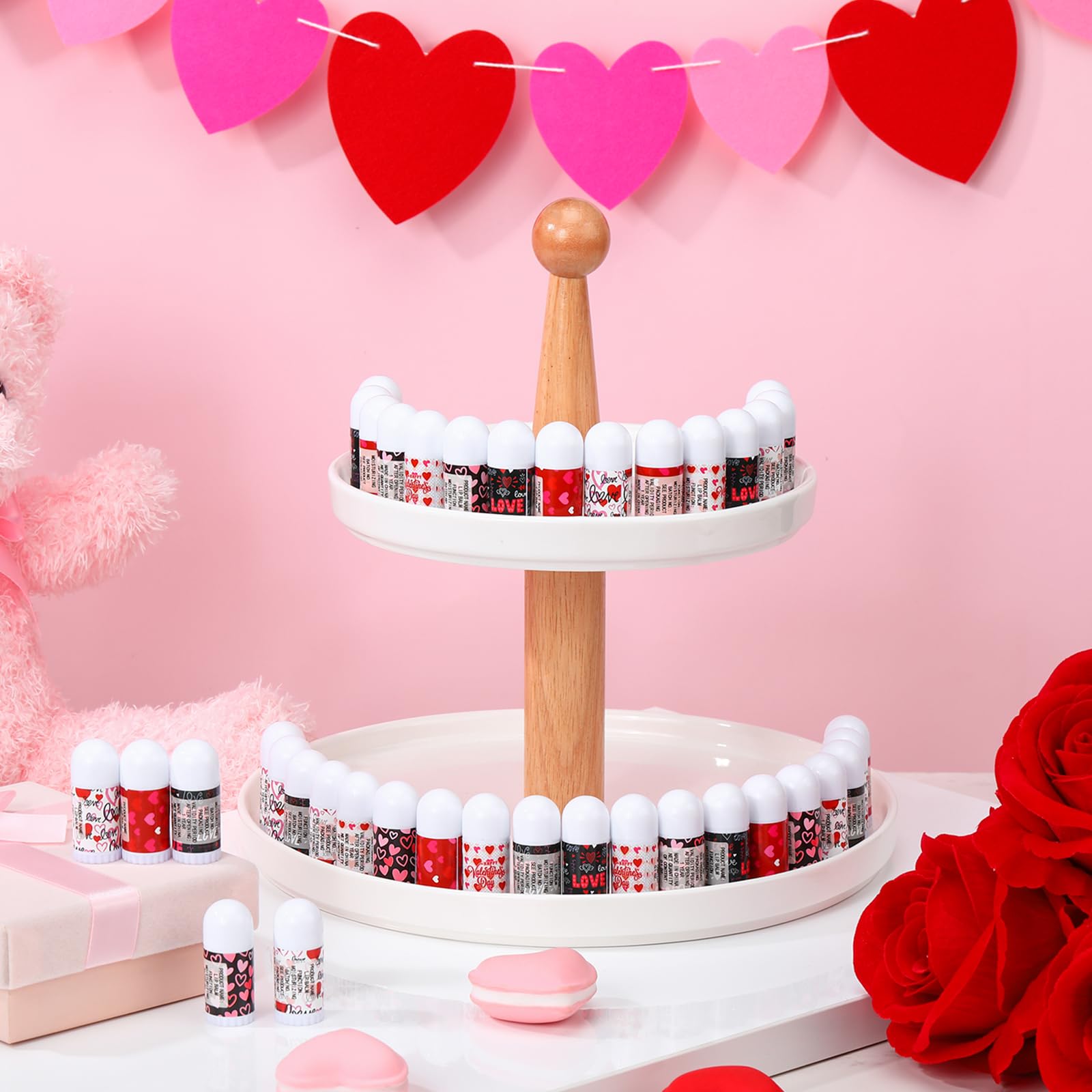 Swiffen Valentine lip balm rose flavor keeps lips nourished and delicate