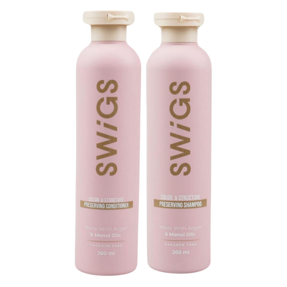 SWIGS wig shampoo bottle delivers gentle cleansing for synthetic and human hair