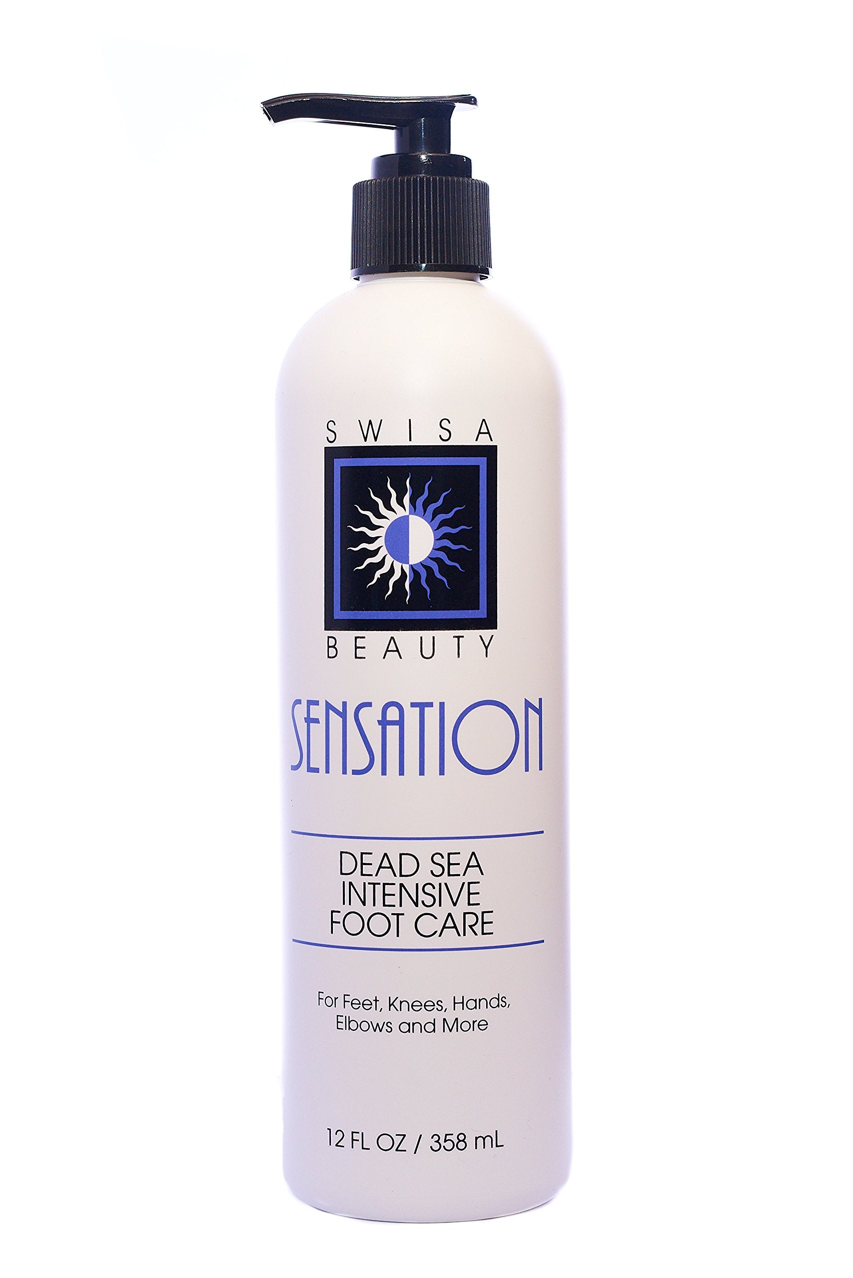 Swisa Beauty Dead Sea foot lotion bottle showing rich hydration for daily care